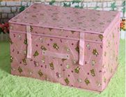 De aangepaste Vouwbare doos Roze/Geel /bins van de Laminerings niet Geweven Opslag,/Blauw